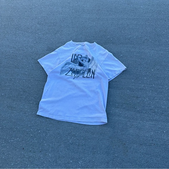 2008 Led Zeppelin White Rock Band Tee - Picture 3 of 9
